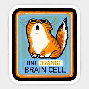 One Orange Brain Cell Sticker